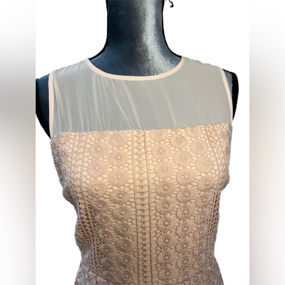 BETSEY JOHNSON Confection Pink Blush Lace Overlay Sheath Dress, Size 6 - Picture 9 of 12